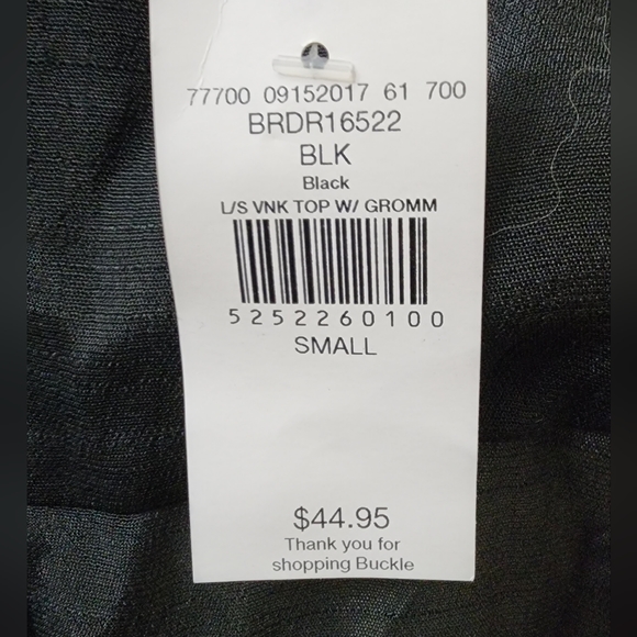 NWT! Buckle Brand Black Metal Ring Top ~ Size Small~ - Picture 8 of 16